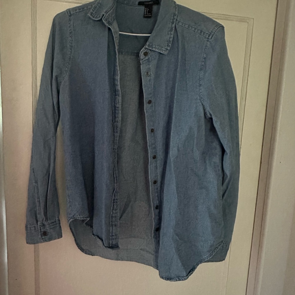 Forever 21 Blue Button Down Shirt
